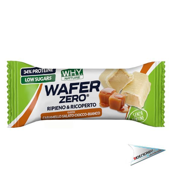 Why-WAFER ZERO (Conf. 24 barrette da 35 gr)   Caramello Salato e Cioccolato Bianco  